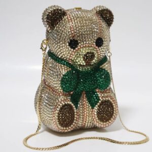 luxury lady trending classy elegant collection artin spired bag crystal party purse bear clutch pouch