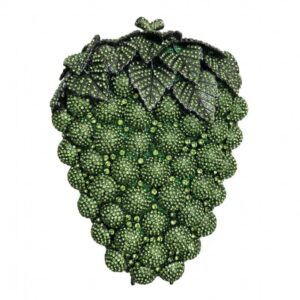 amiqi mry10 ladies evening party clutch luxury wedding fruit grape crystal rhinestone evening bag