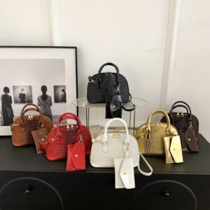 spring new style crocodile pattern shell handbag for women high quality single shoulder crossbody zip closure polyester